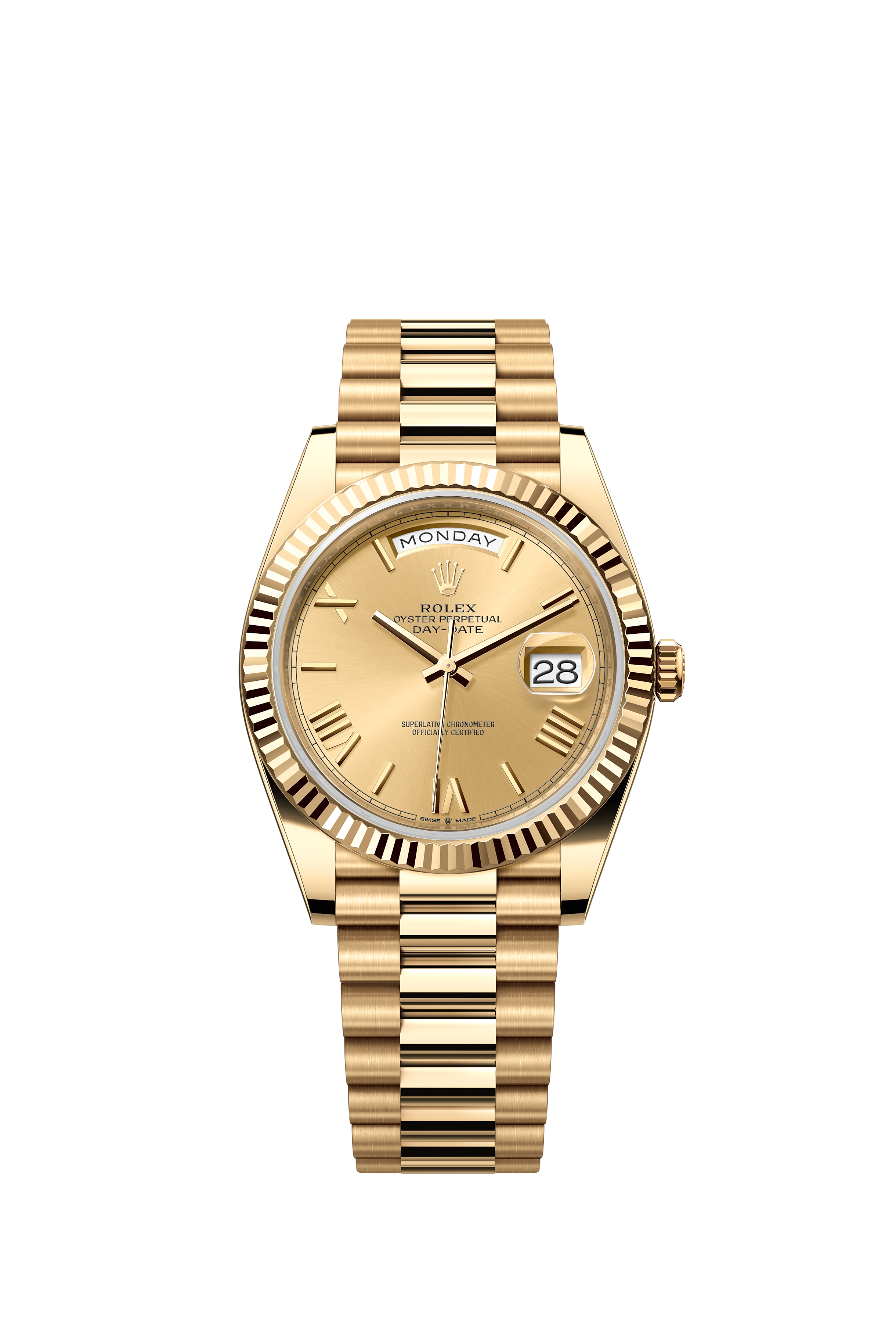 Rolex 228238 Day-Date 40 Yellow Gold Champagne Roman Dial