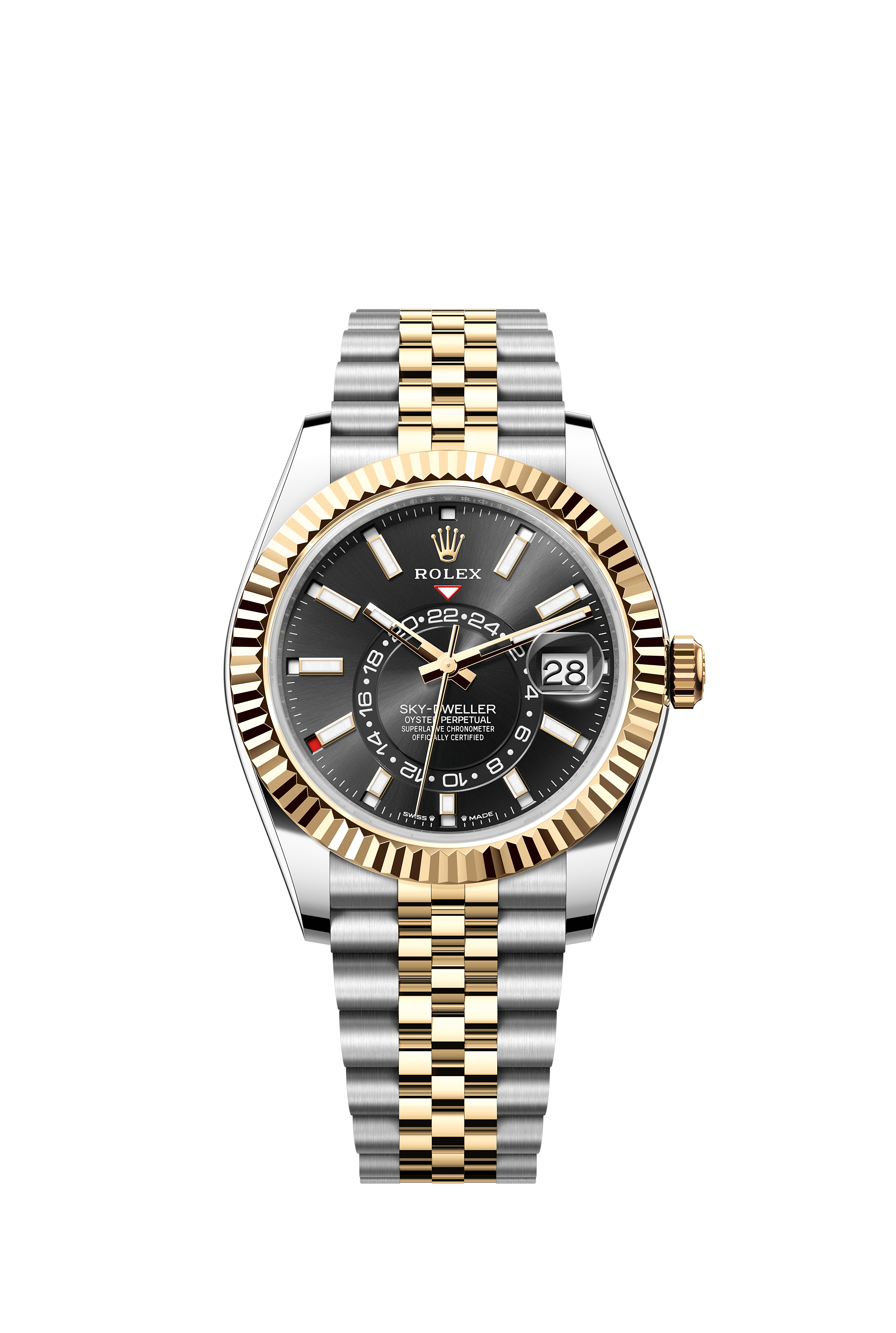 Rolex 336933 Sky-Dweller Yellow Rolesor Bright Black Dial Jubilee