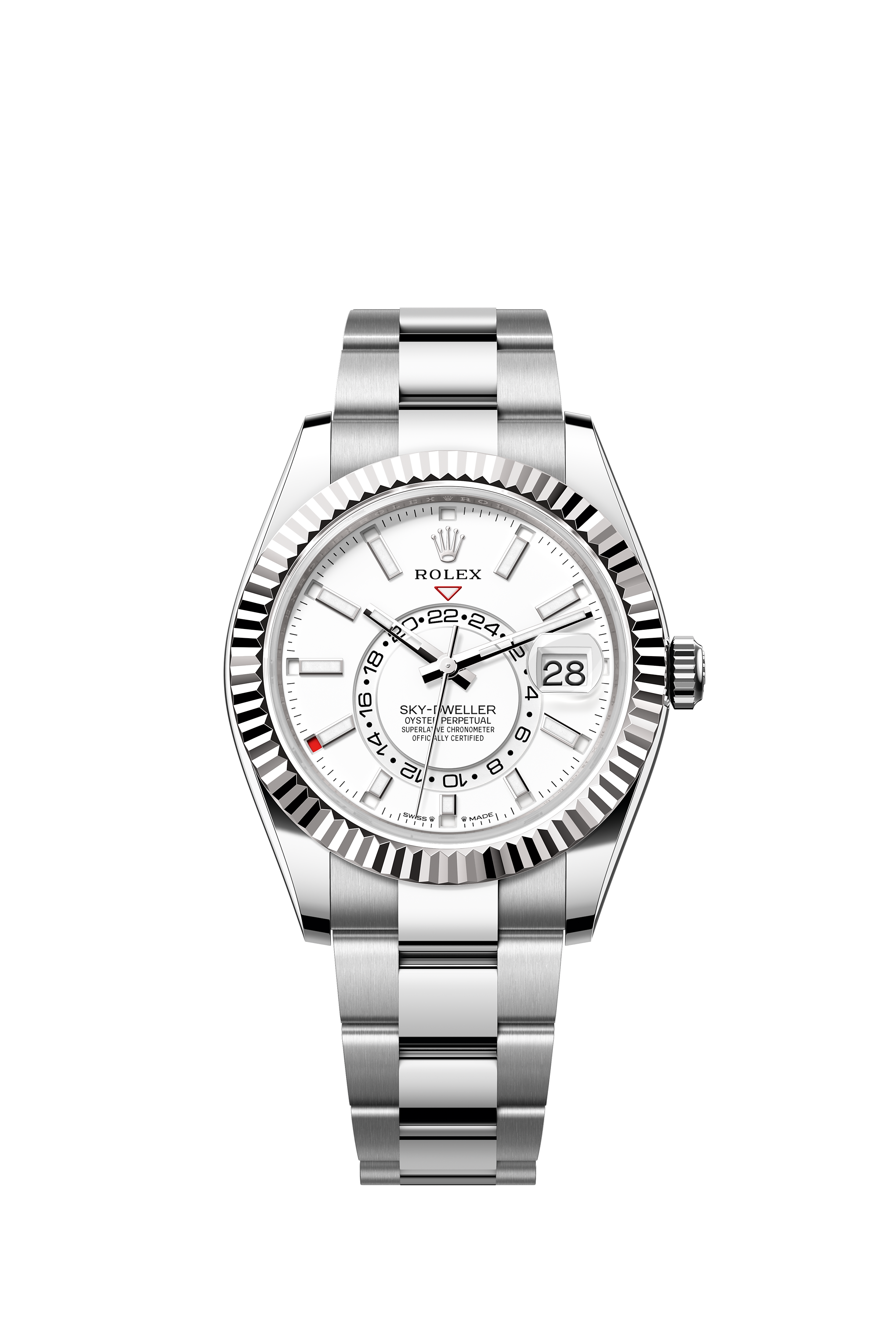 Rolex 336934 Sky-Dweller White Rolesor Bright Black Dial Jubilee