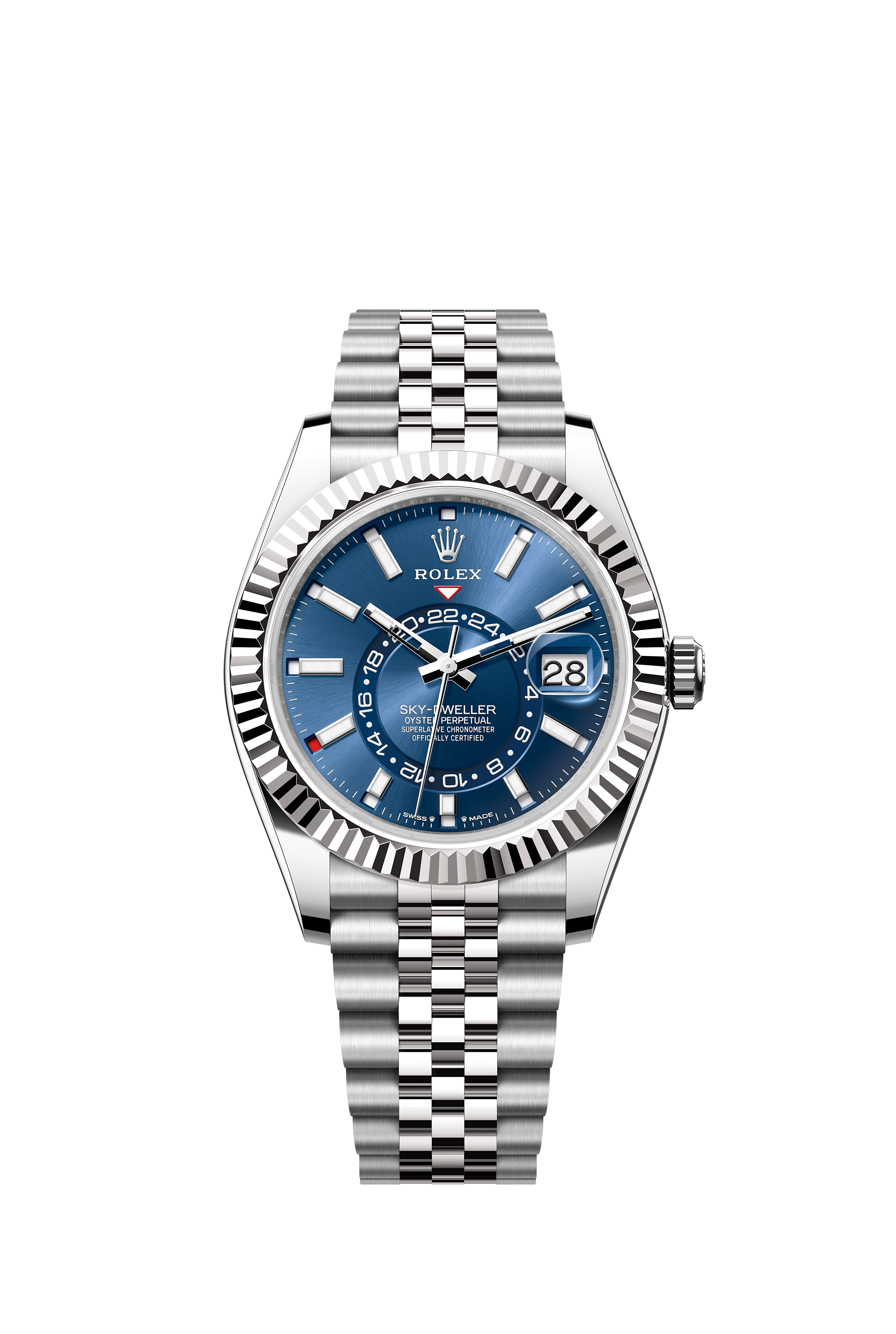 Rolex 336934 Sky-Dweller White Rolesor Bright Blue Dial Jubilee