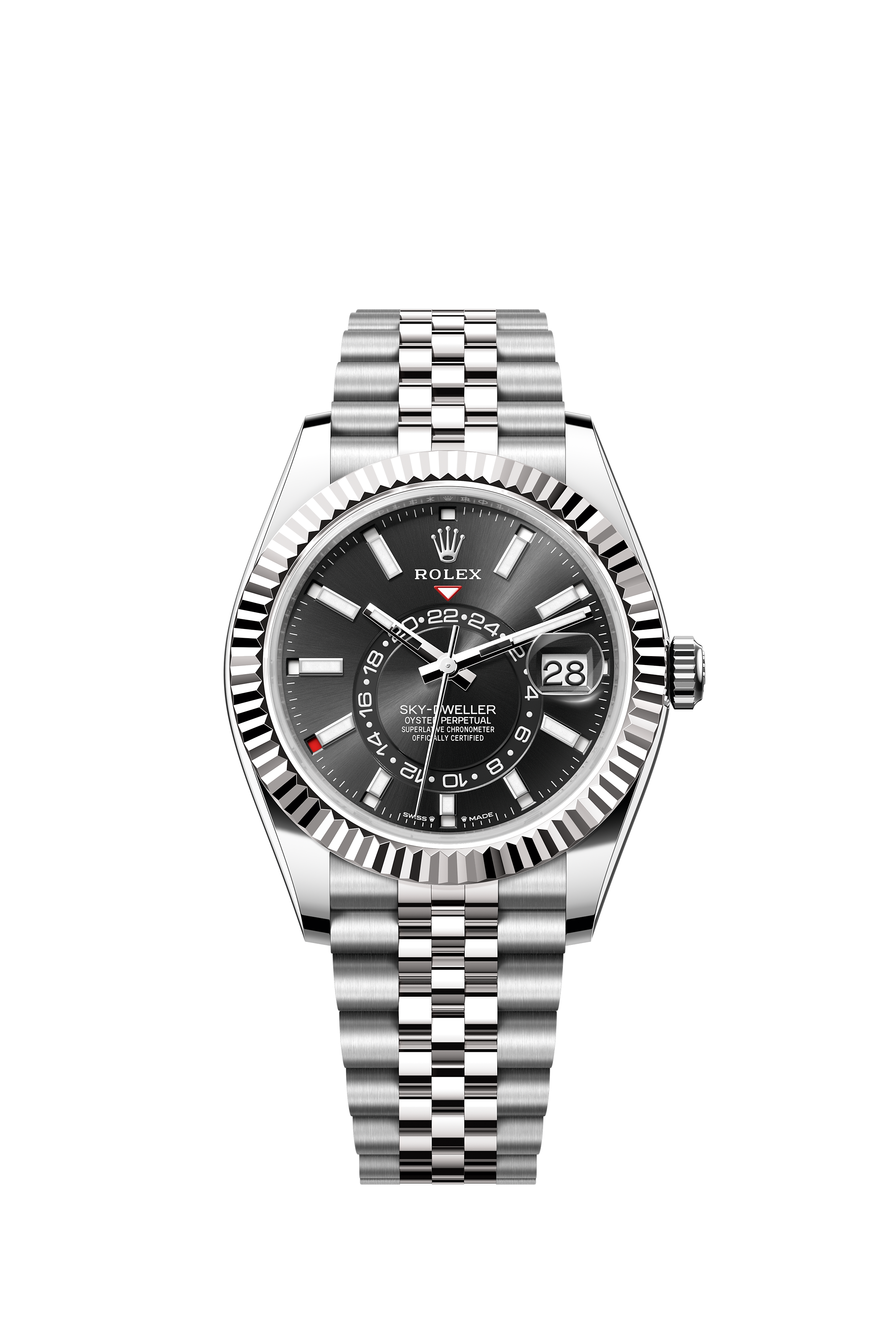 Rolex 336934 Sky-Dweller White Rolesor Bright Black Dial Jubilee