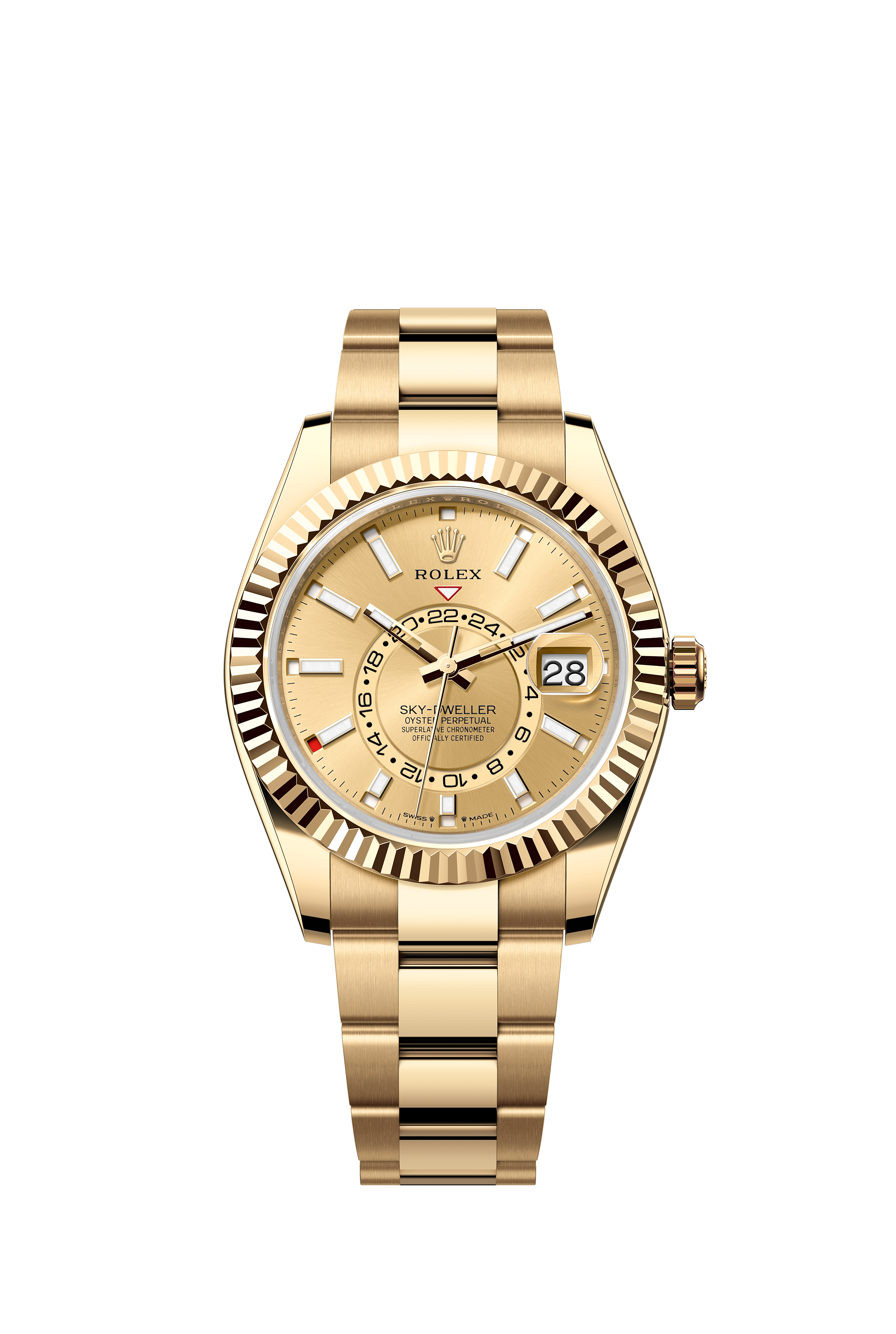 Rolex 336938 Sky-Dweller Yellow Gold Champagne Dial Oyster