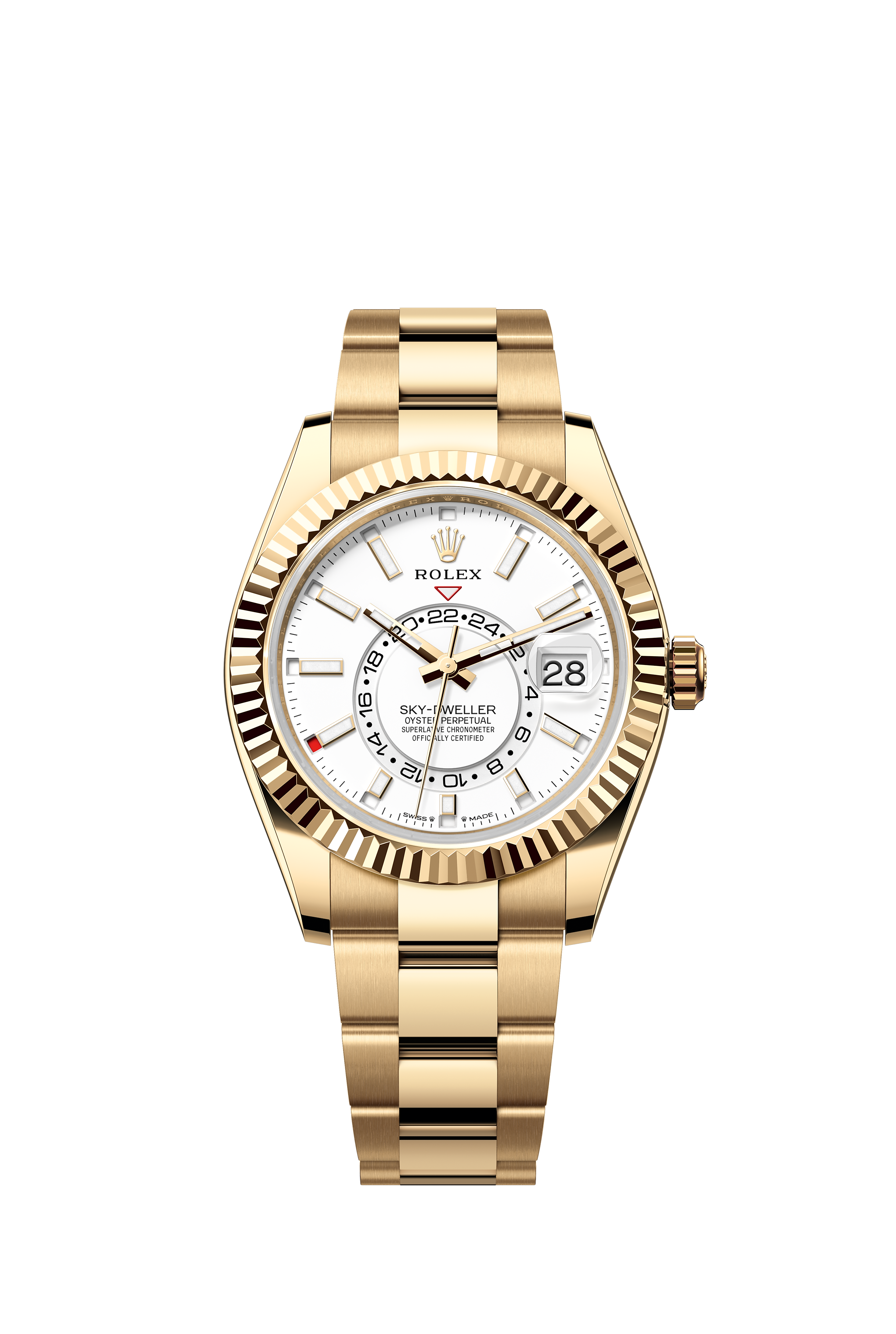 Rolex 336938 Sky-Dweller Yellow Gold Intense White Dial Oyster