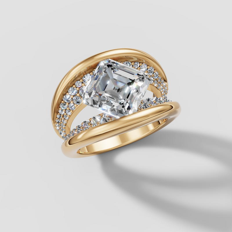 Asscher Arcs Ring - Speak Easy Signatures