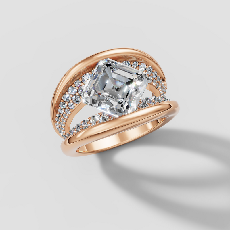 Asscher Arcs Ring - Speak Easy Signatures