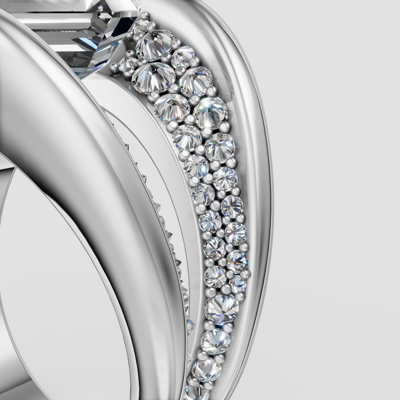 Asscher Arcs Ring - Speak Easy Signatures