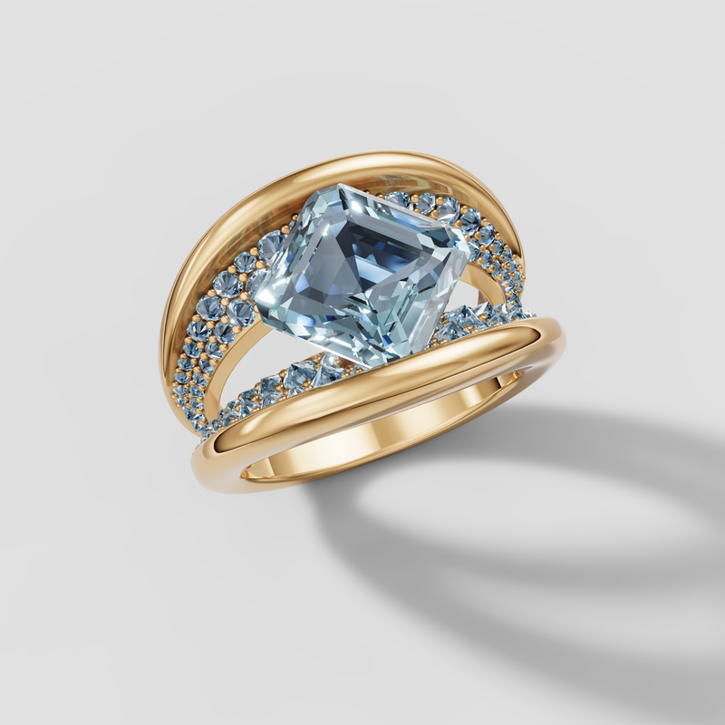 Asscher Arcs Ring - Speak Easy Signatures